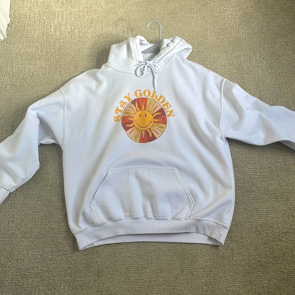 PACSUN smiley brand sweatshirt- stay golden!!